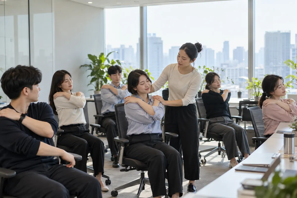 오피스 요가 워크샵|기업교육 사이에 숨 고르는 시간을 넣는 법